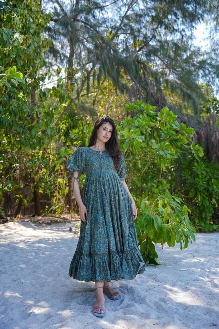 Jade Tide Cotton Dress
