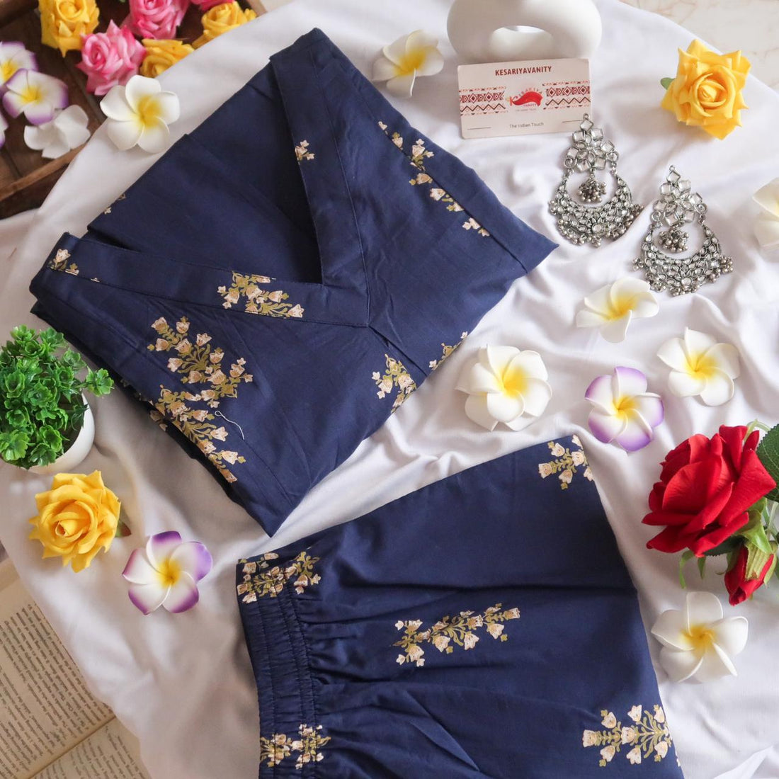Indigo Harmony Office/Regular Wear Suit Set