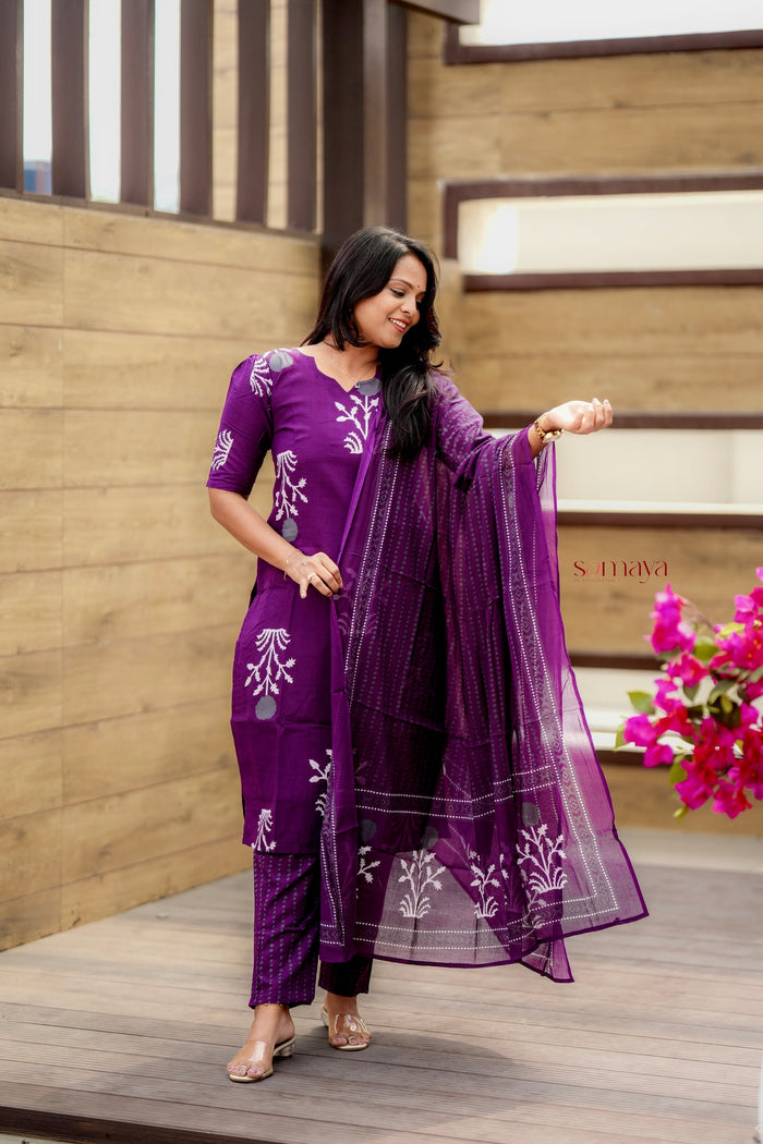 Anjali  cotton 3 piece kurta set of 3( pre order )
