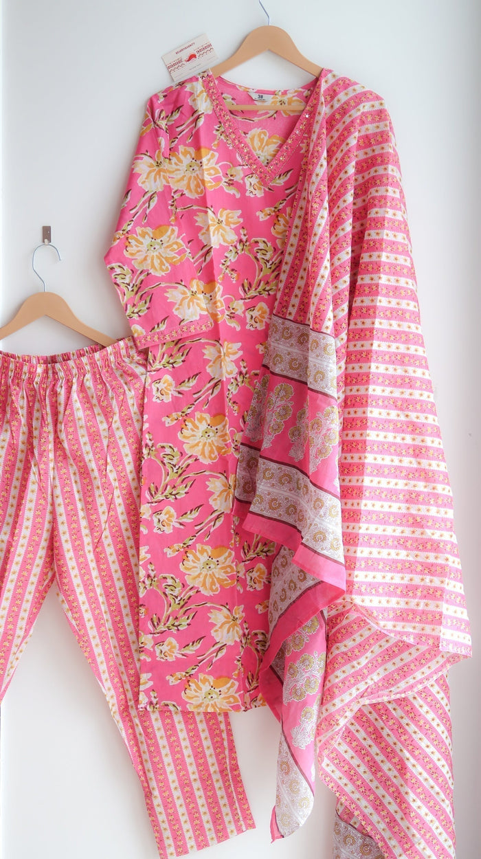 Pink Rose Radiance Ensemble Suit Set - EOFY SALE