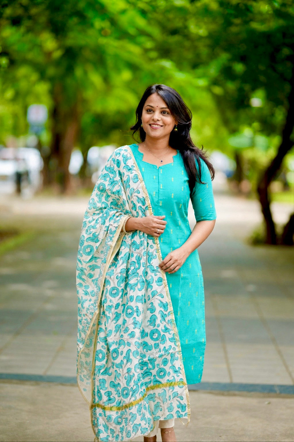 Divya sky raw silk suit set with Dupatta-3 piece set