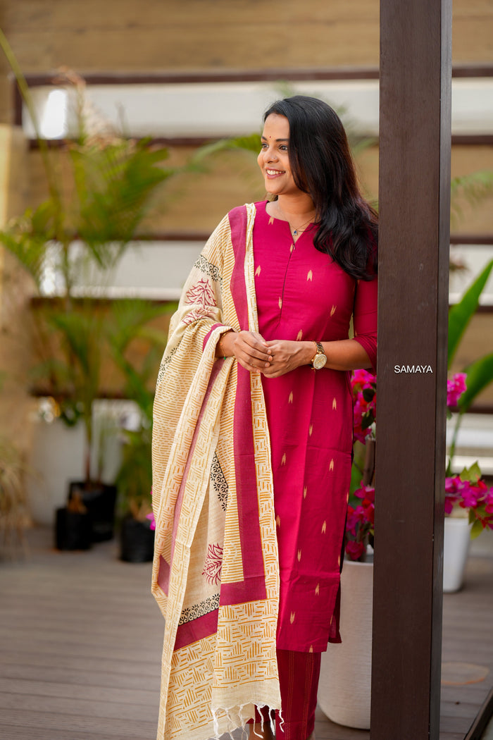 Thulir Cotton 3 piece Set with lining