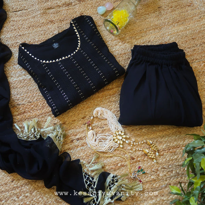Designer Must Have Black Festive Suit Set