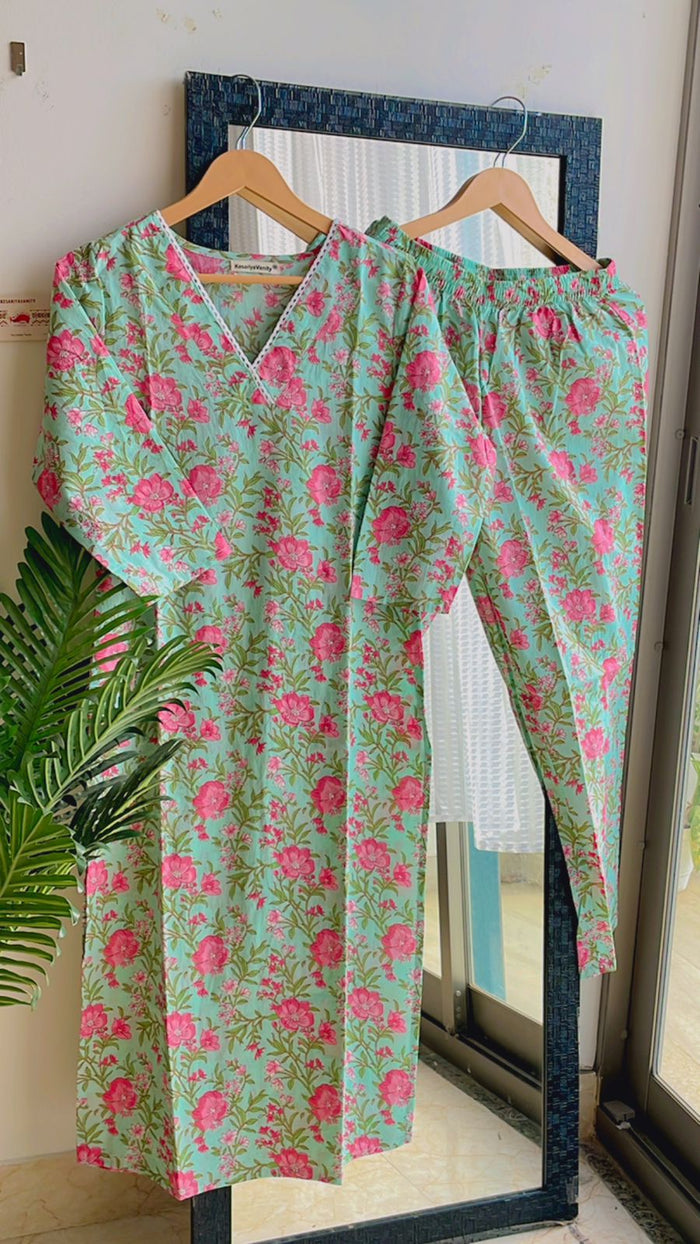 Pista Rose Lace Suit Set - Sukoon 3.0 (Slim Fit)