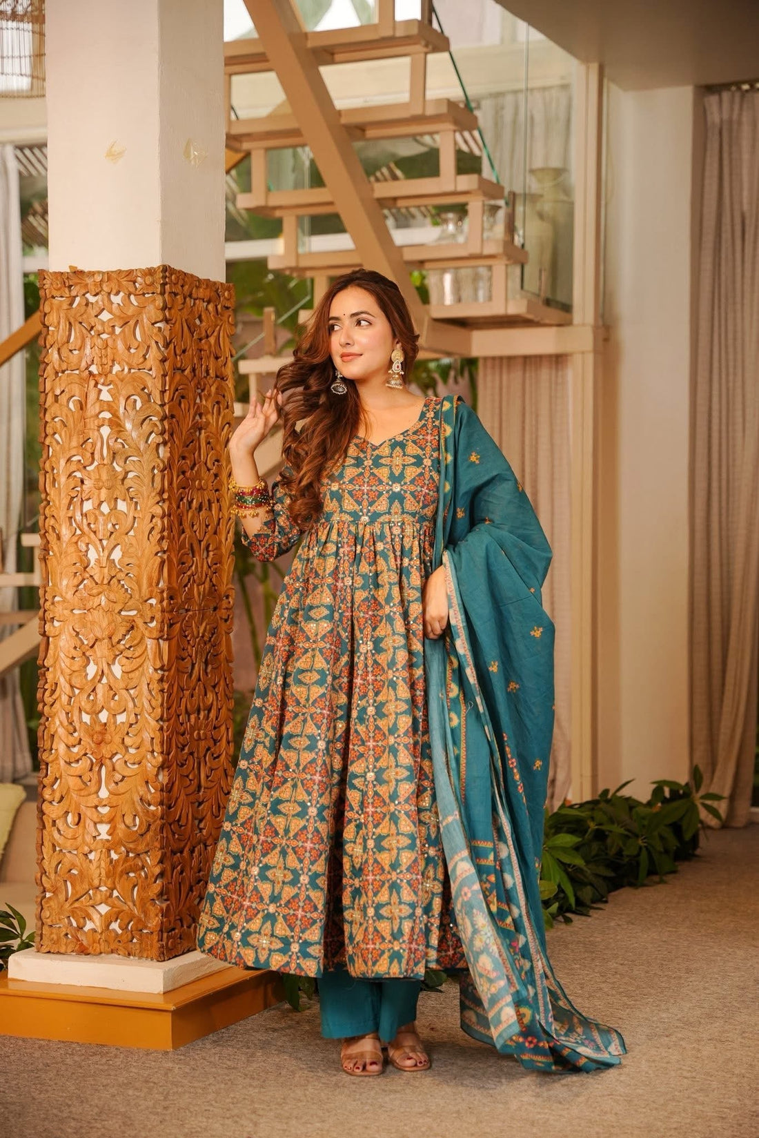 Aritrika Cotton Anarkali Suit Set