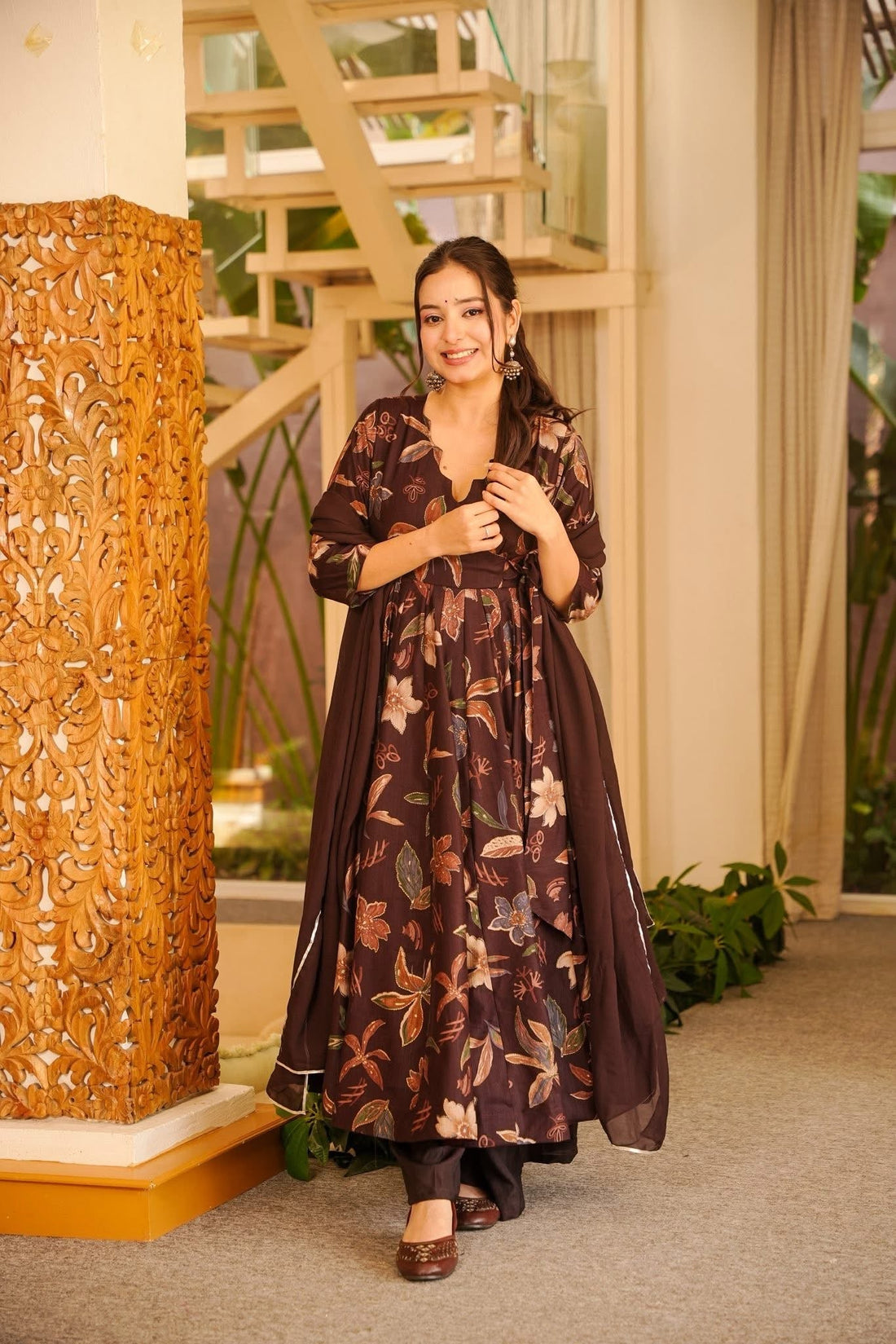 Aaryashree Cotton Anarkali Suit Set