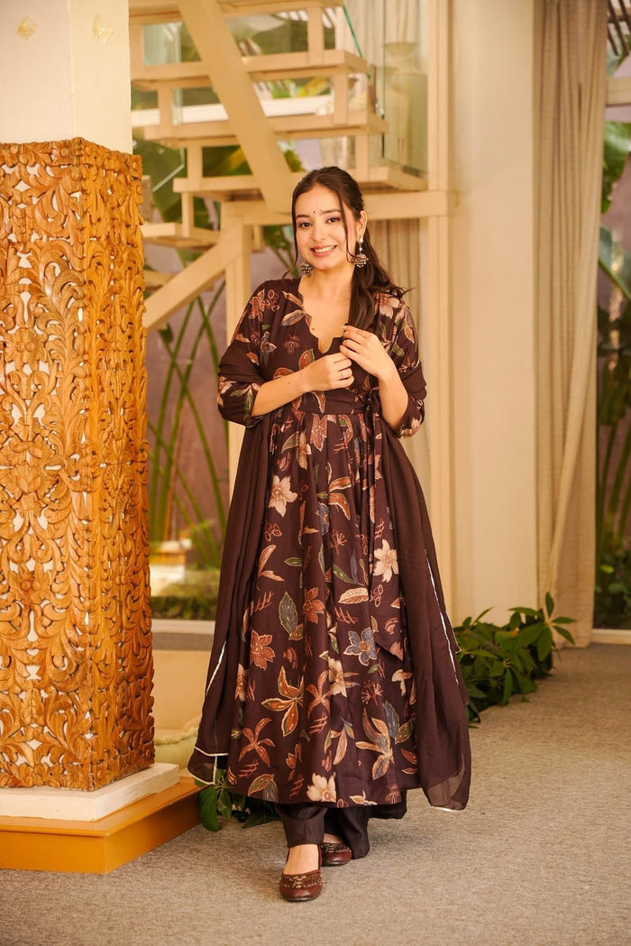Aaryashree Cotton Anarkali Suit Set
