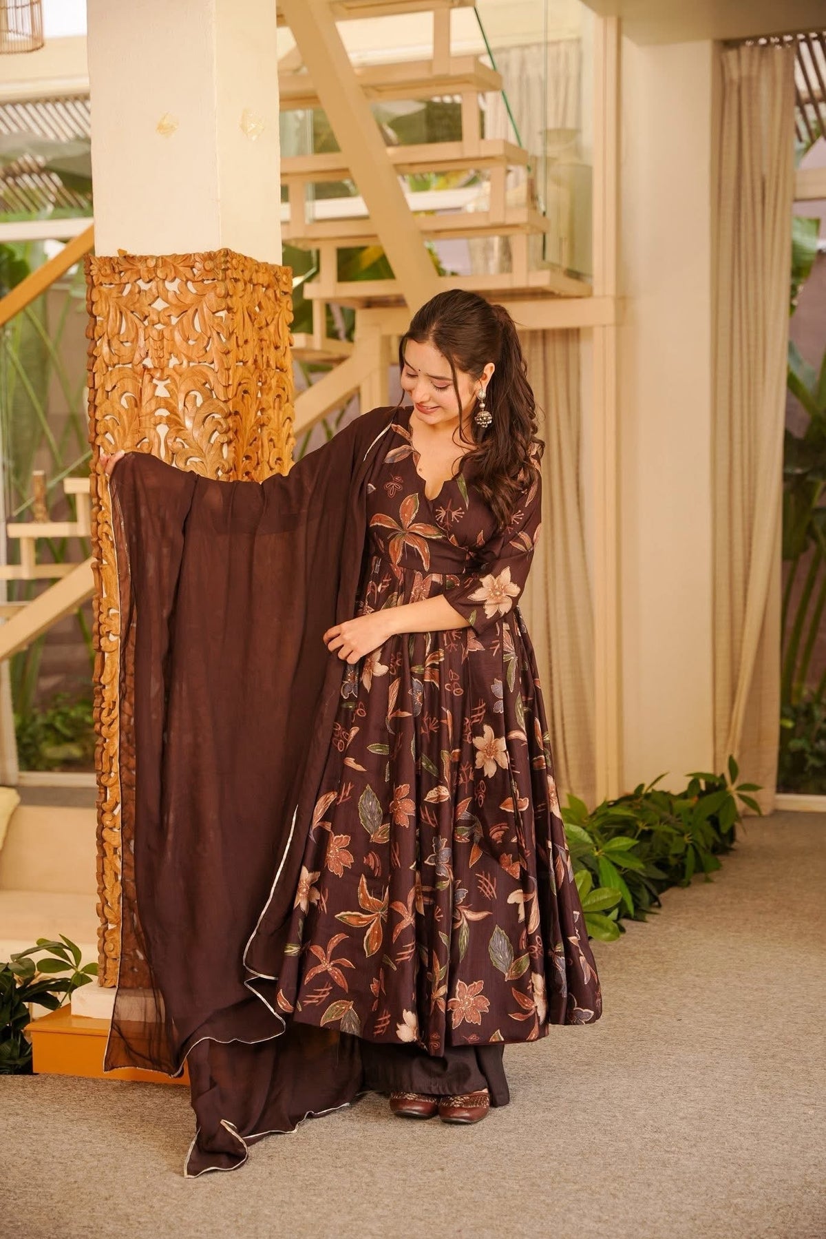 Aaryashree Cotton Anarkali Suit Set