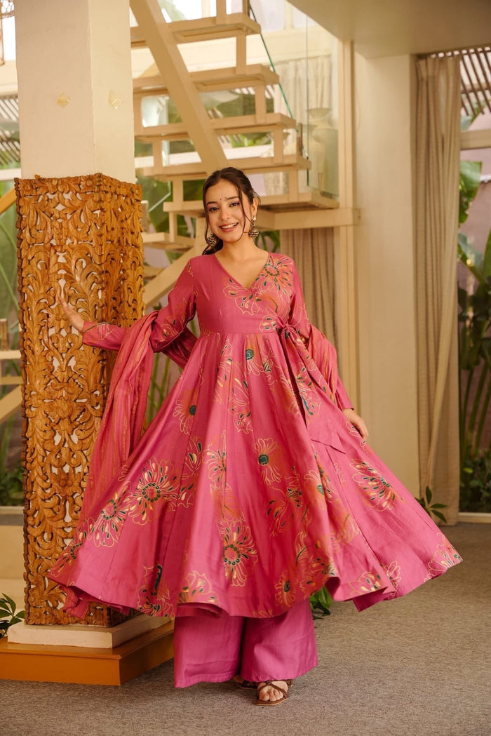 Vrikaa Cotton Anarkali Suit Set