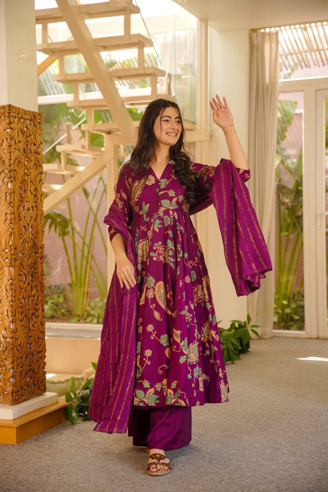 Rudraja Cotton Anarkali Suit Set