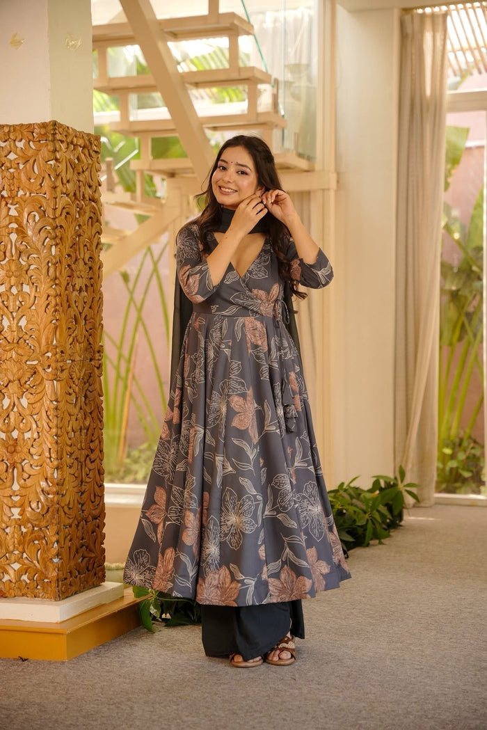 Jivisha Rayon Anarkali Suit Set