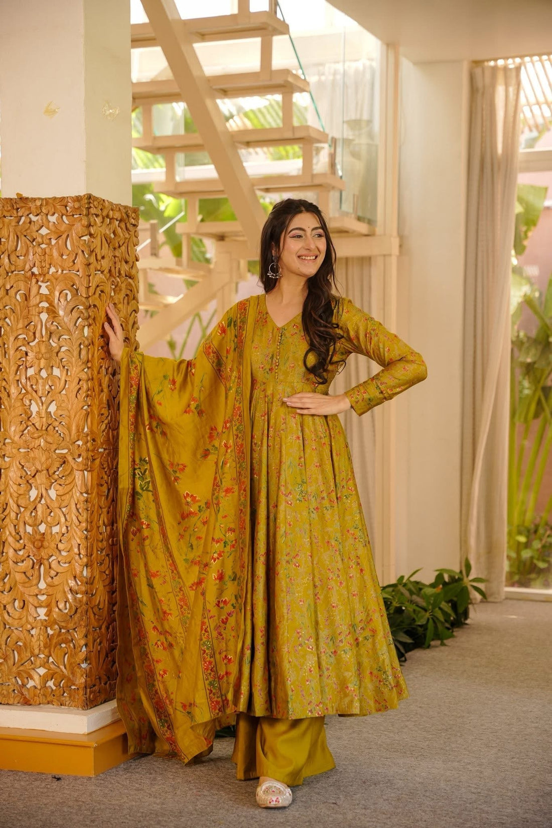 Sharvika Muslin Anarkali Suit Set