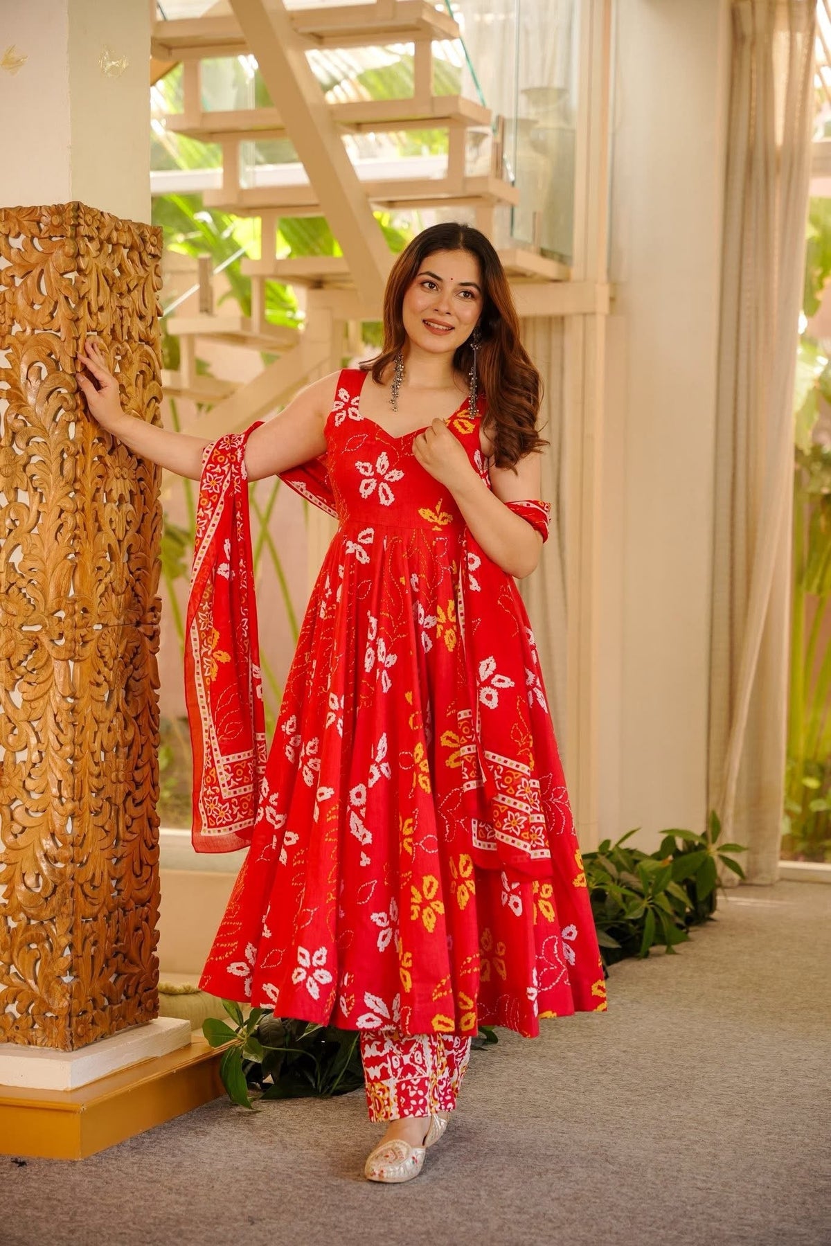 Abhinaya Cotton Anarkali Suit Set