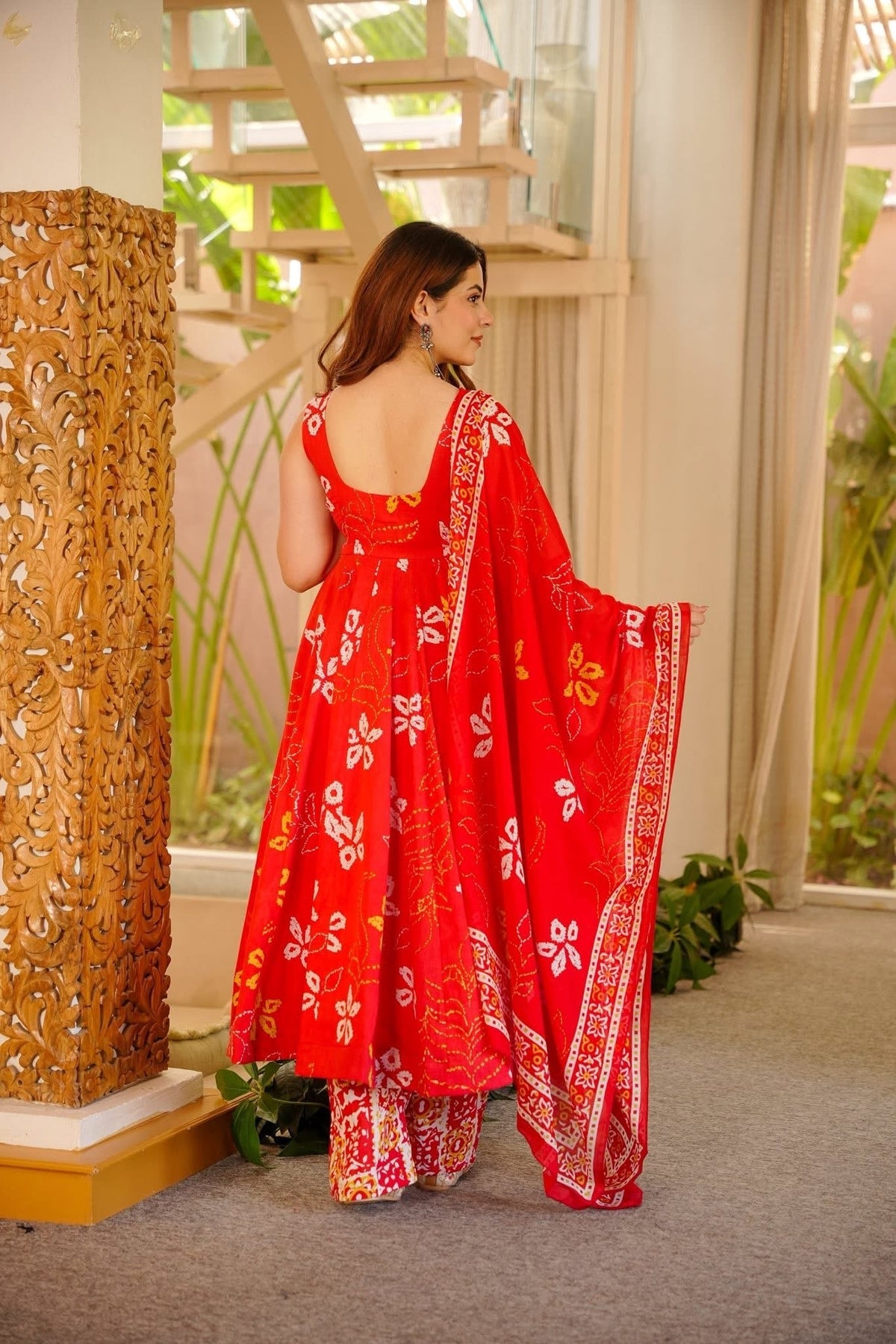 Abhinaya Cotton Anarkali Suit Set