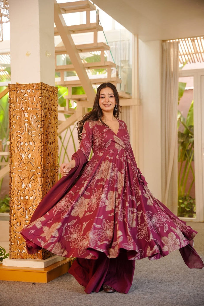 Saavani Rayon Anarkali Suit Set