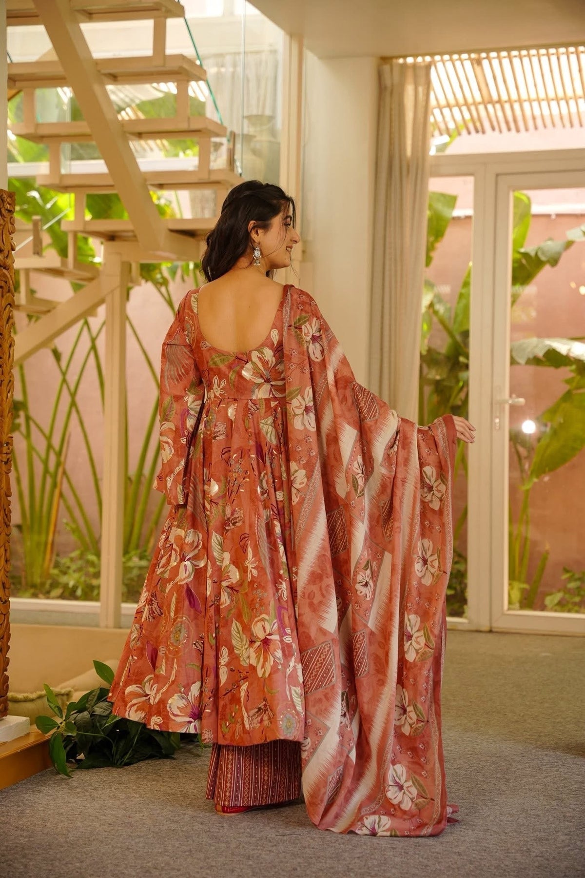 Amelia Cotton Anarkali Suit Set