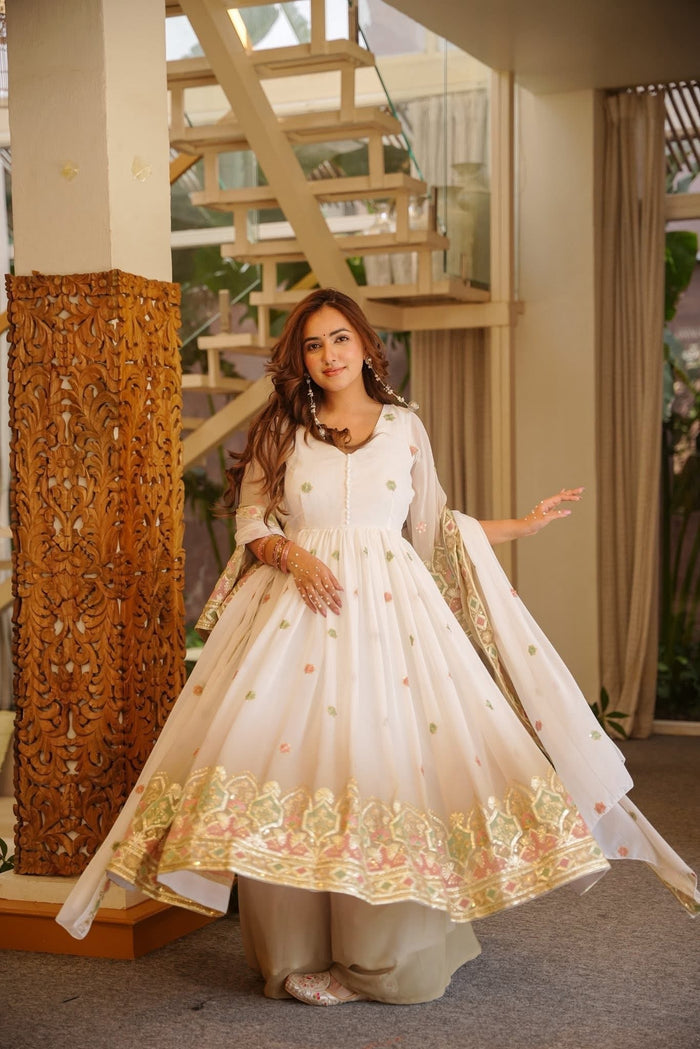 Regal Crown Georgette Anarkali Suit Set