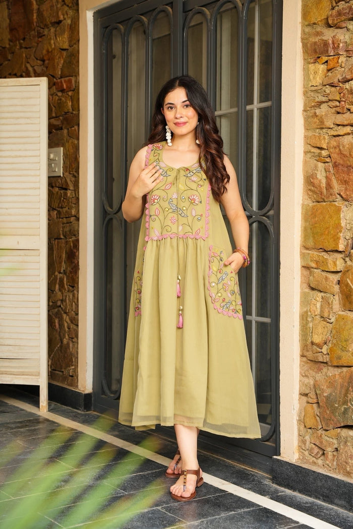 Pastel Embroidera Dress