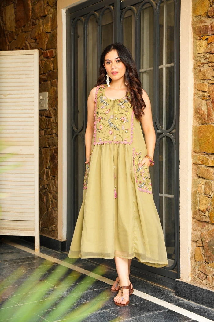 Pastel Embroidera Dress