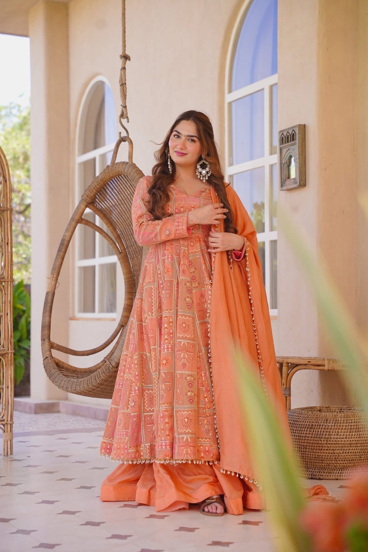 Aarzoya Heavy Embroidered Anarkali Suit Set