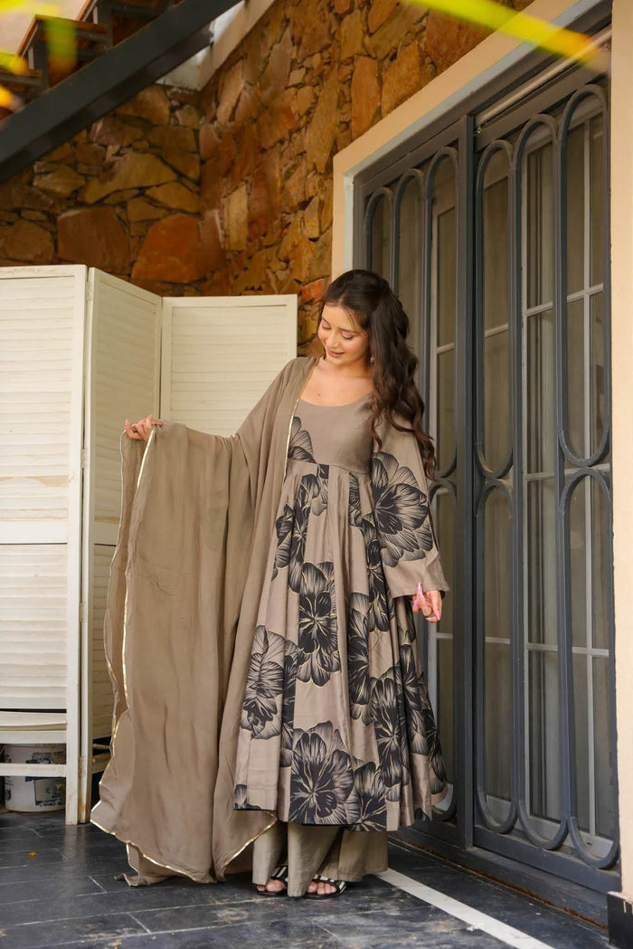 Saumika Cotton Anarkali Suit Set