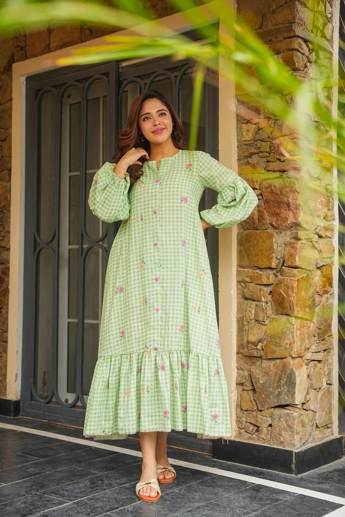 Verona Statement Cotton Maxi Dress