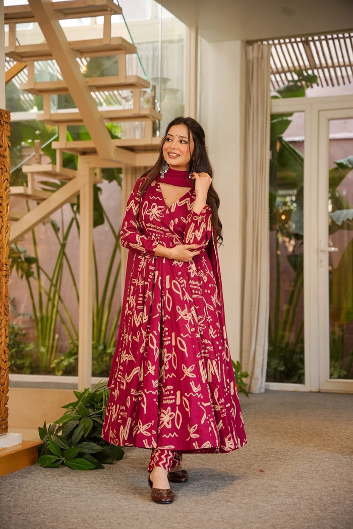Yashra Cotton Angrakha Suit Set