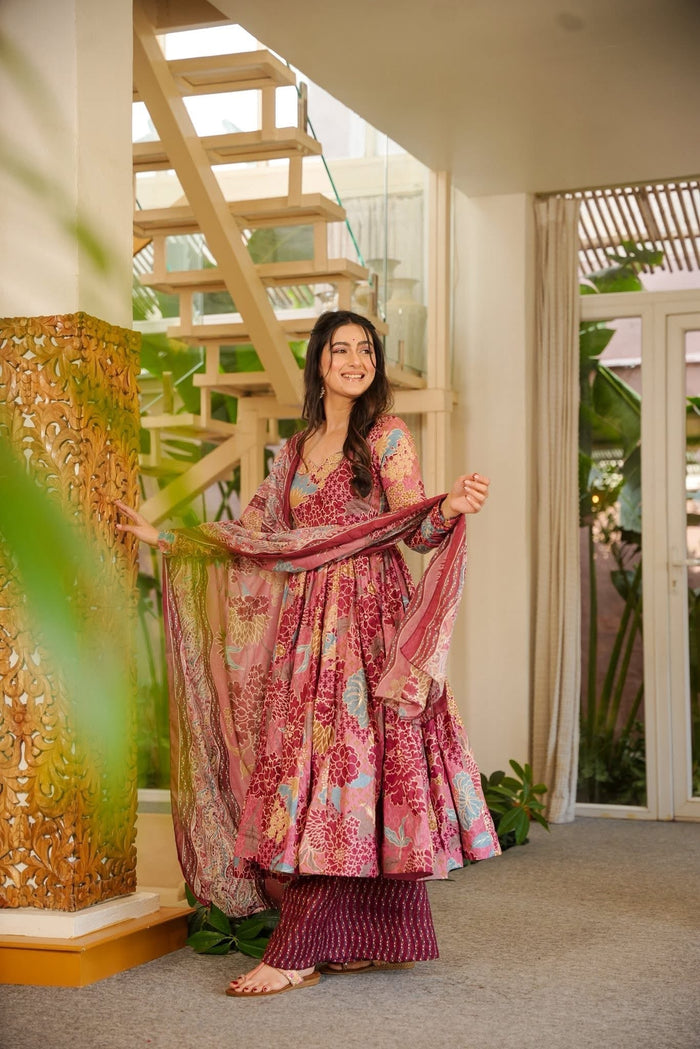 Mridhula Cotton Anarkali Without Dupatta