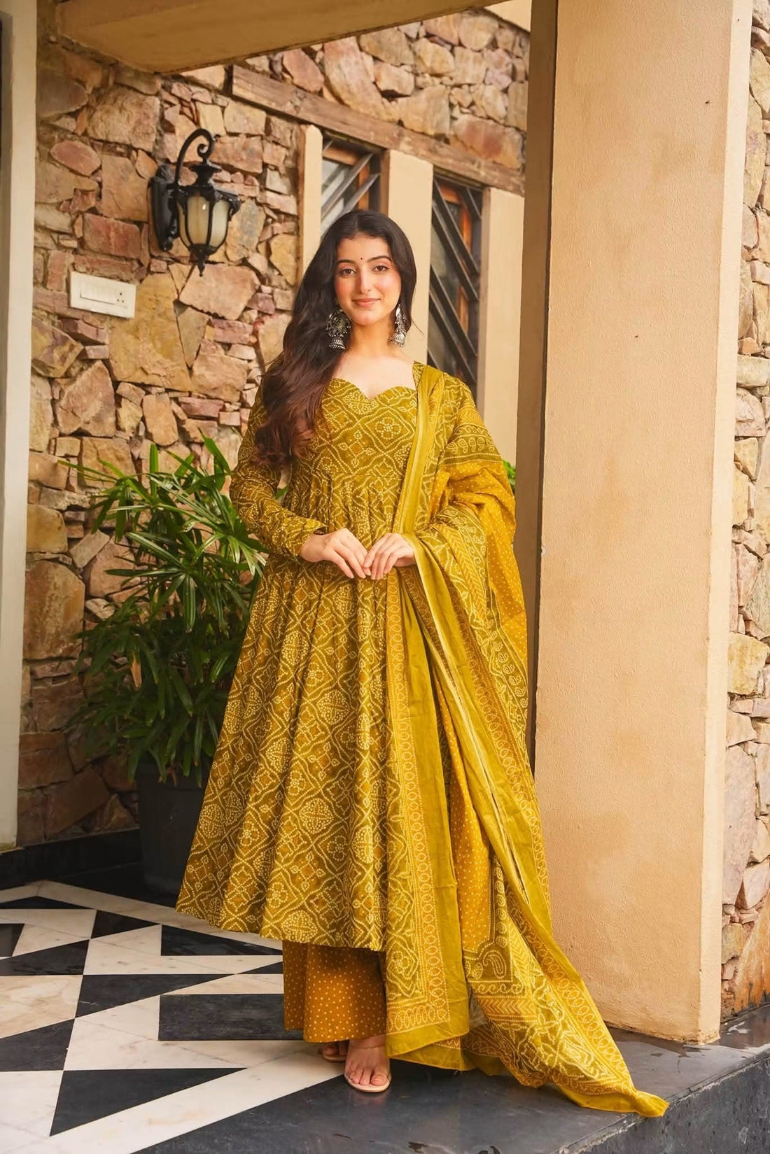 Nairika Cotton Anarkali Suit Set