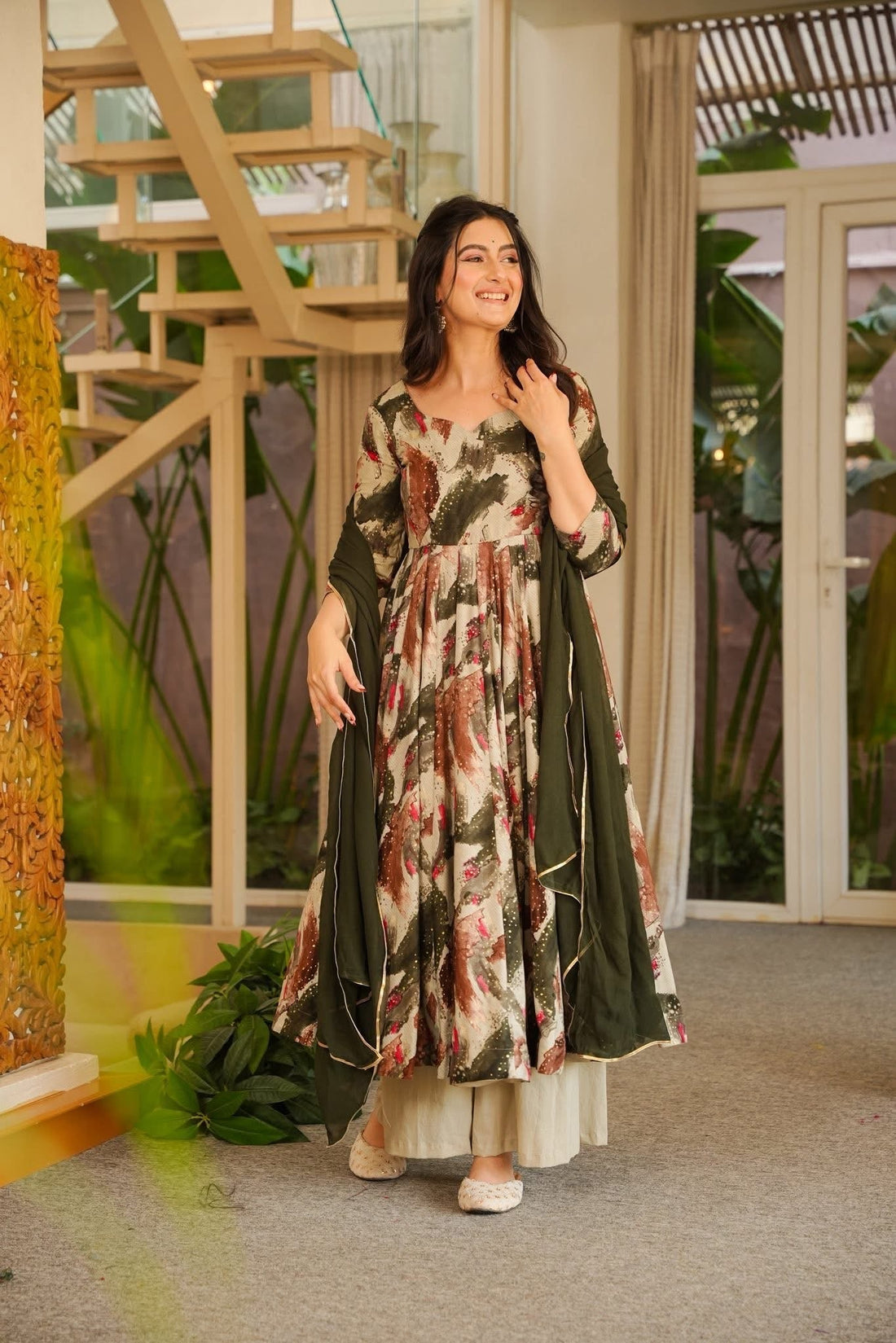 Krupa Print Rayon Suit Set