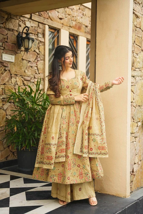 Amlika Cotton Anarkali Suit Set