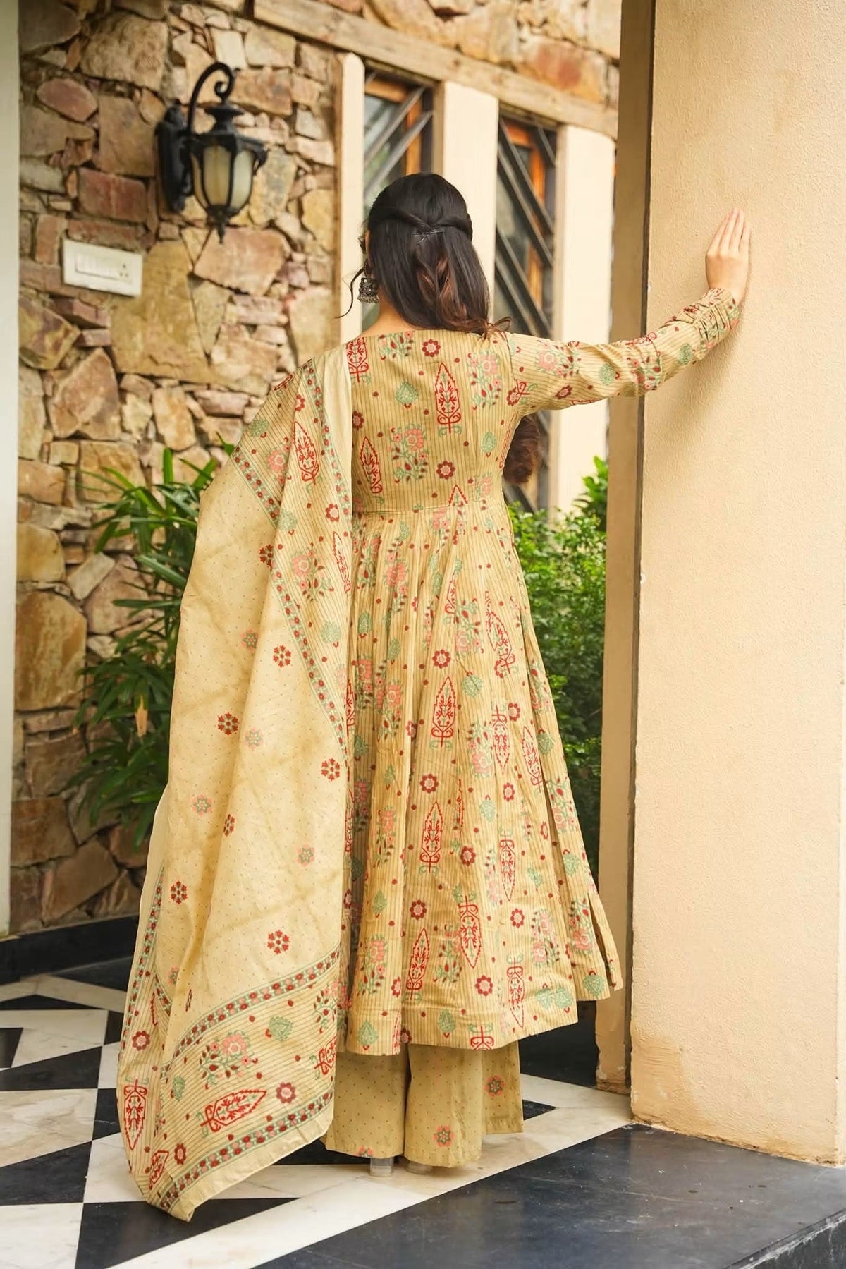 Amlika Cotton Anarkali Suit Set