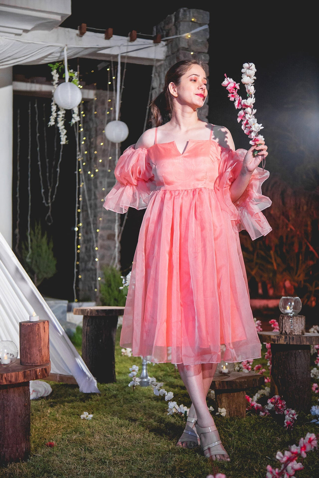 prisha organza dress