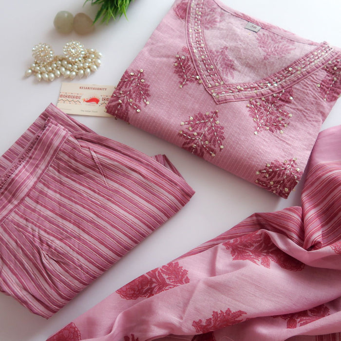 Lavender Dill Cotton Suit