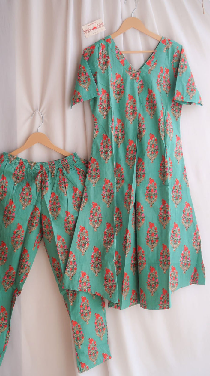 Jade Green Office/ Regular Wear Suit Set