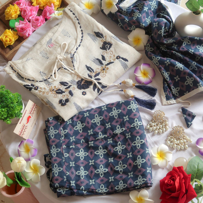 Ivory Blossom Melody Suit Set