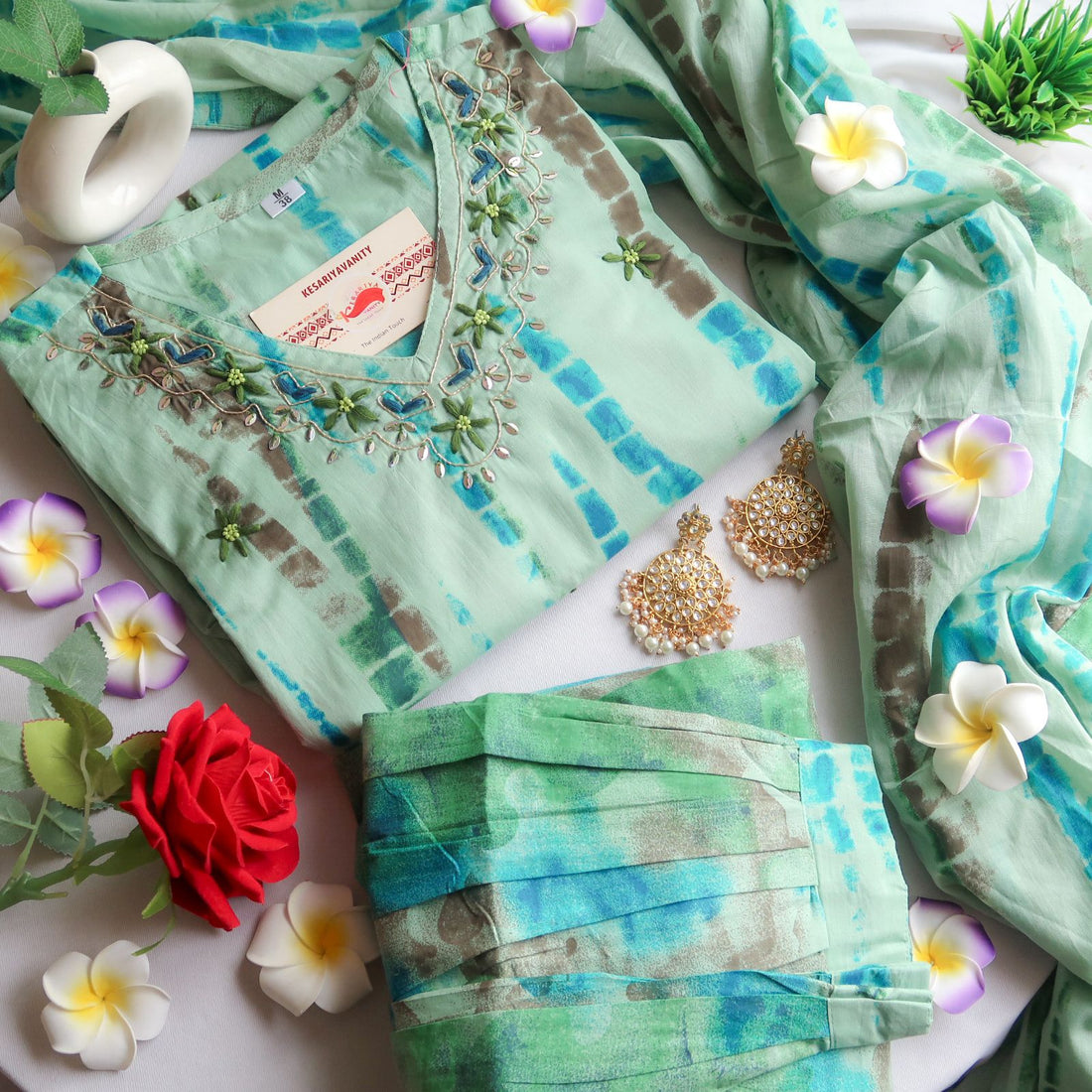 Aqua Splendor Tie-Dye Suit Set - EOFY SALE